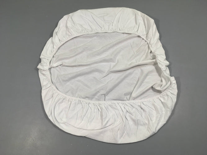 Drap housse jersey blanc pour berceau, moins cher chez Petit Kiwi