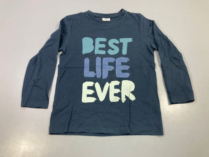 T-shirt m.l bleu marine Best Life Ever, moins cher chez Petit Kiwi