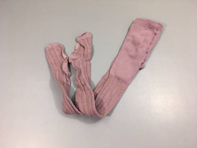 Paire de collants collants mauves torsades, moins cher chez Petit Kiwi