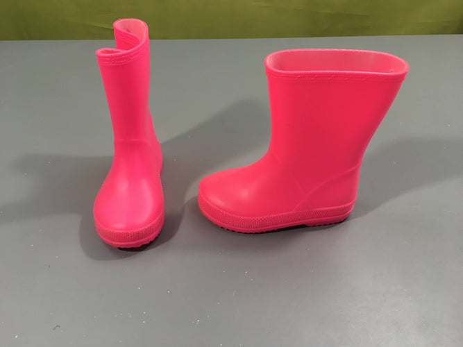 Bottes de pluie rose vif, 22 Gevavi, moins cher chez Petit Kiwi