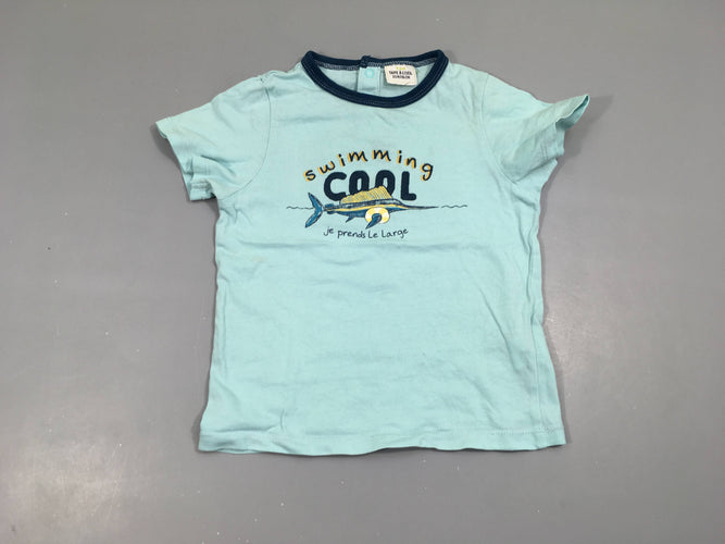 T-shirt m.c bleu Cool relief, moins cher chez Petit Kiwi