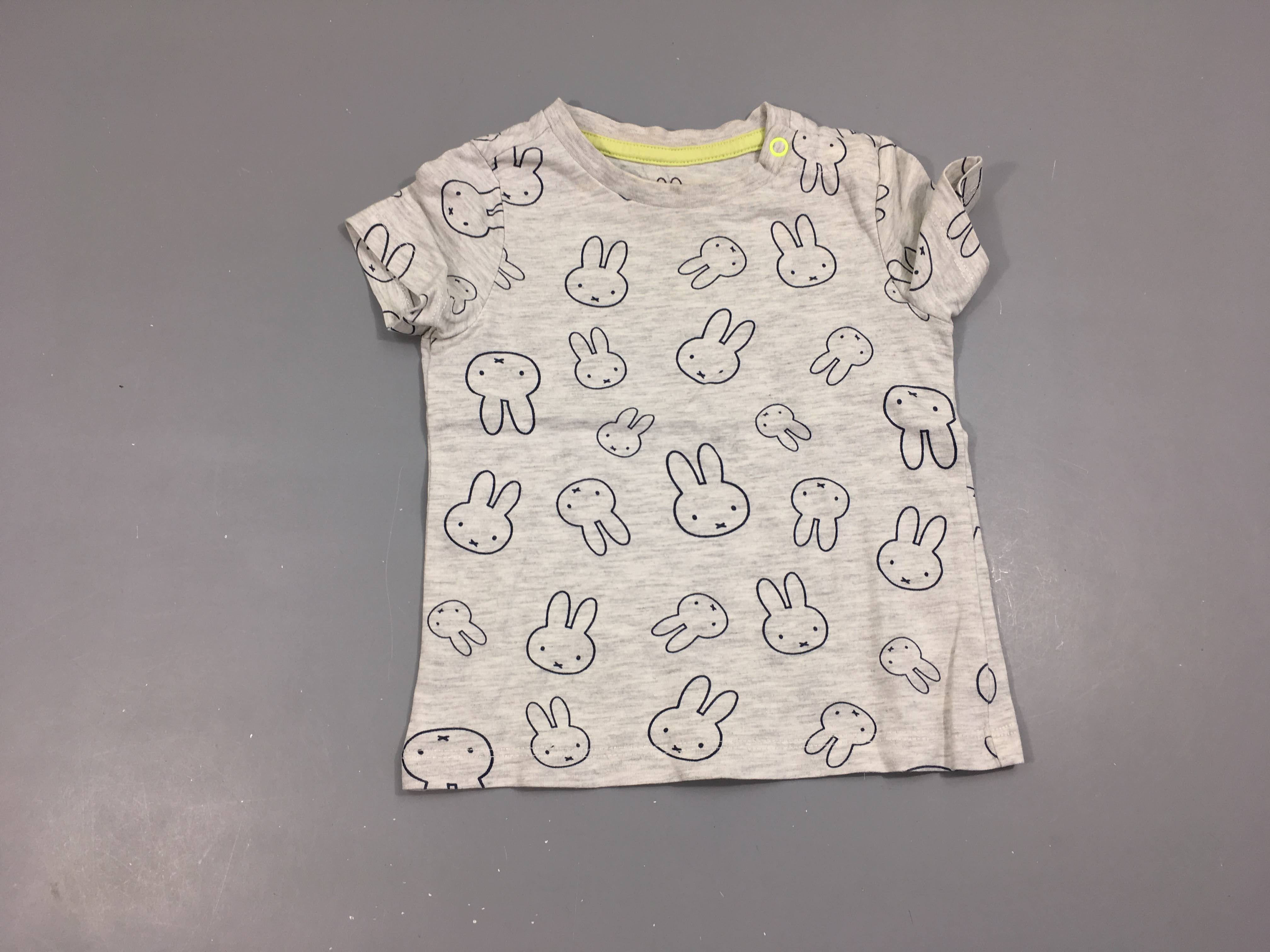 T-shirt m.c gris flammé Miffy