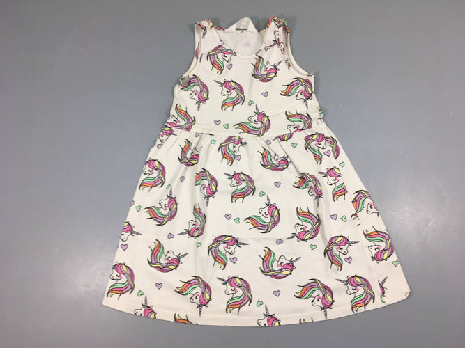 Robe s.m blanc Licornes, moins cher chez Petit Kiwi
