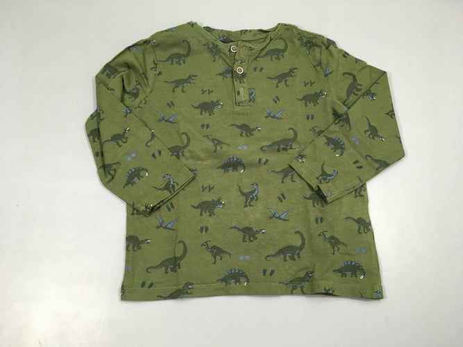 T-shirt m.l vert dinos, moins cher chez Petit Kiwi