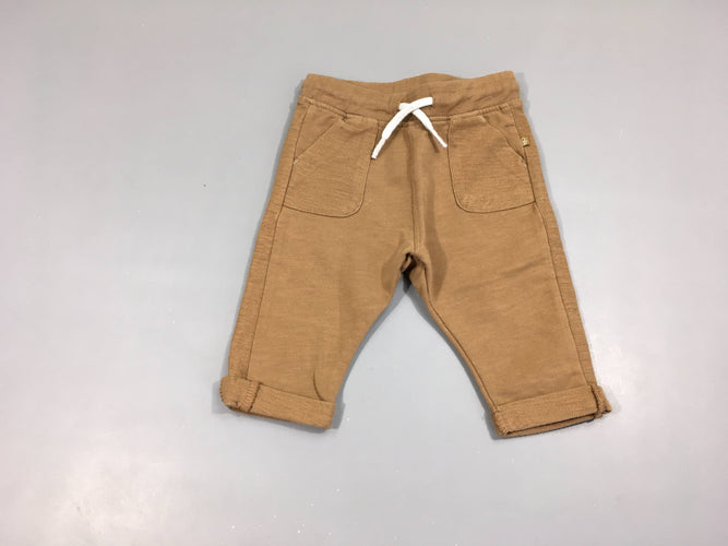 Pantalon molleton brn flammé à revers, moins cher chez Petit Kiwi
