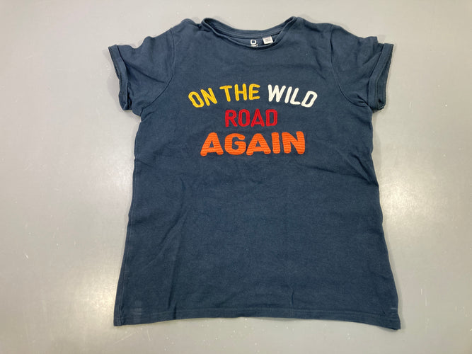 T-shirt m.c bleu coton piqué Again, moins cher chez Petit Kiwi