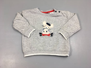 Sweat gris chiné souris