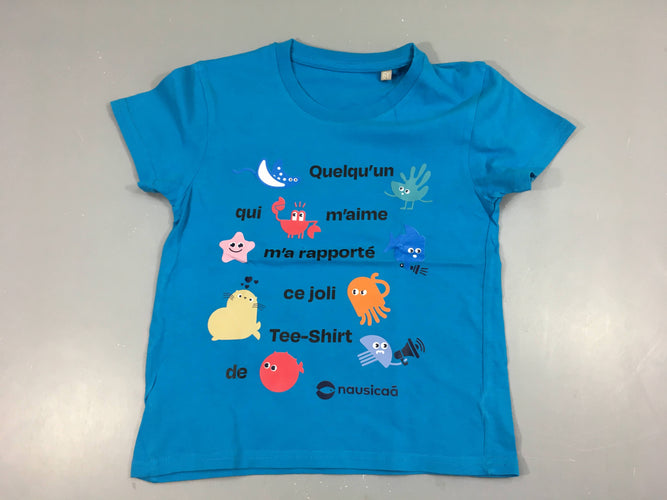 T-shirt m.c bleu Nausicaa, moins cher chez Petit Kiwi