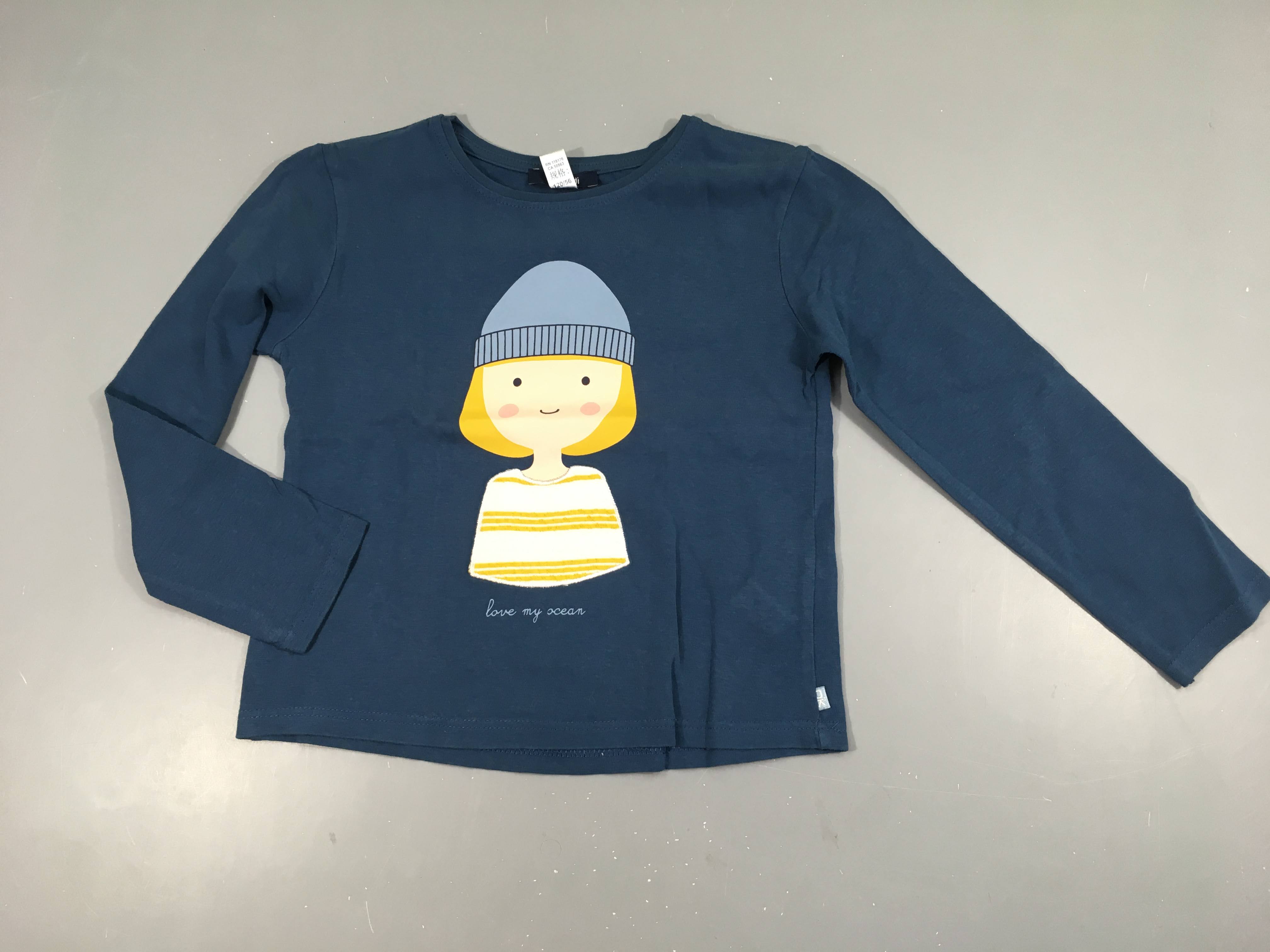 T-shirt m.l bleu foncé garçon love ocean