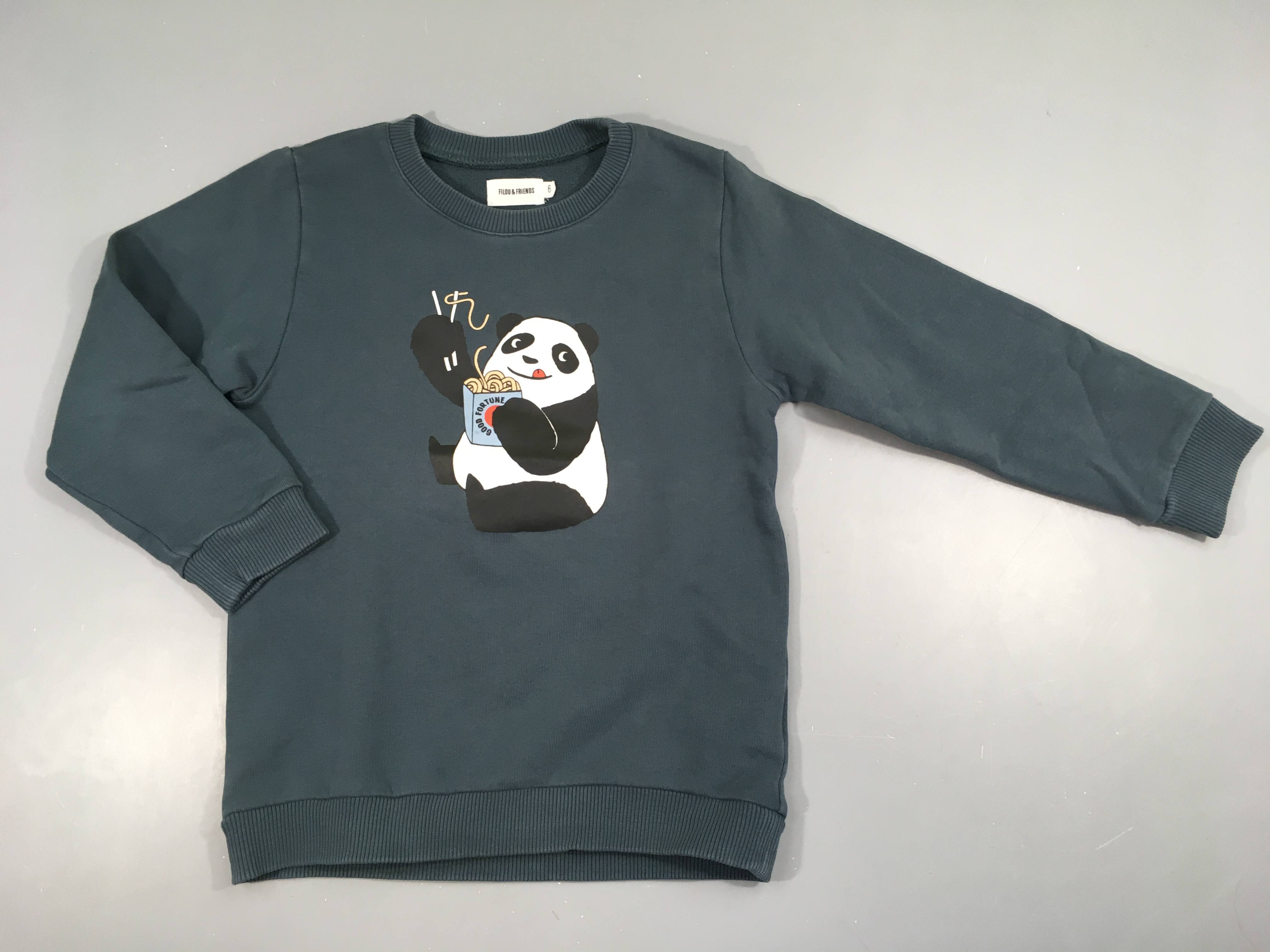 Sweat gris foncé Panda