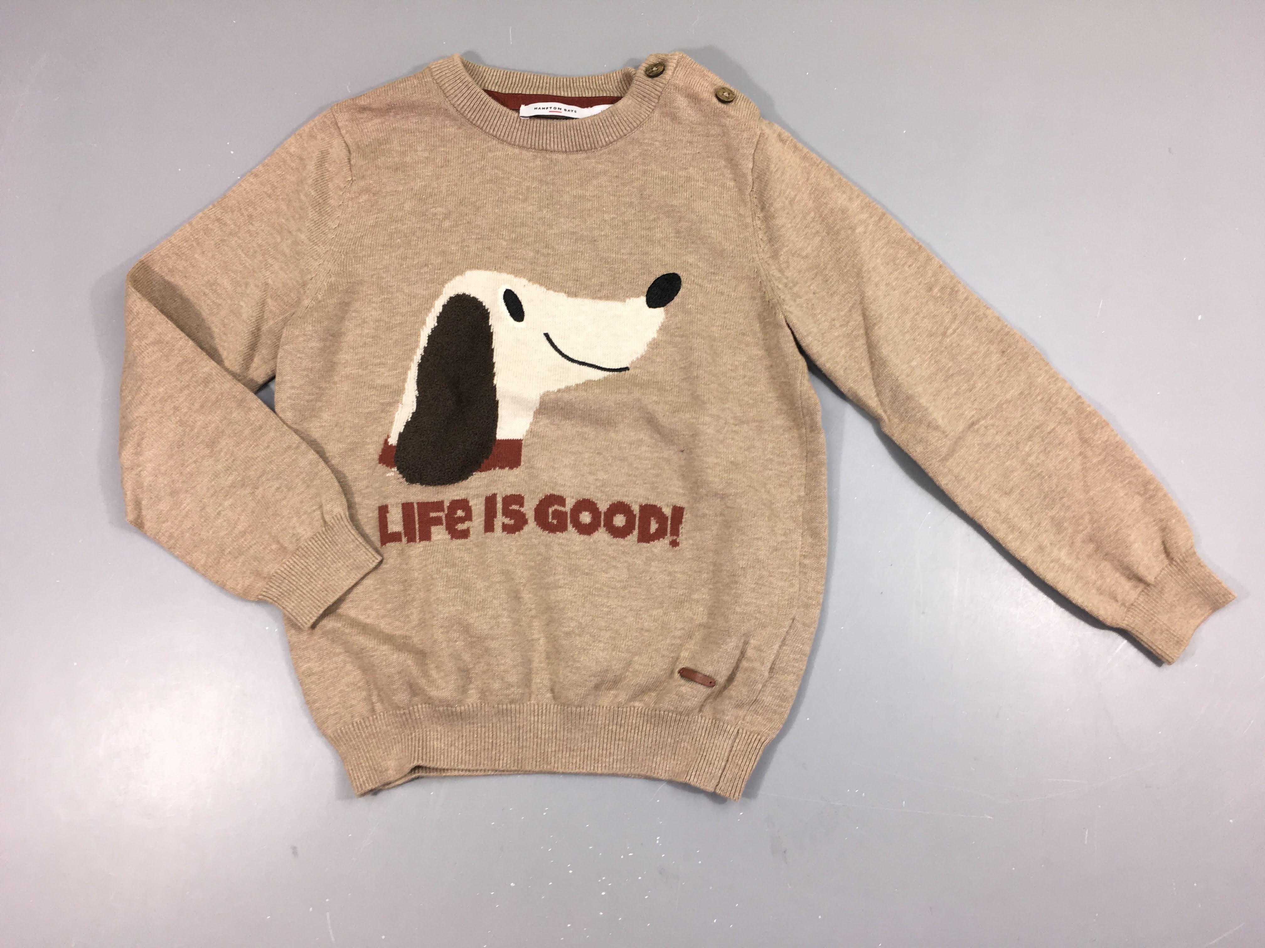 Pull beige Chien
