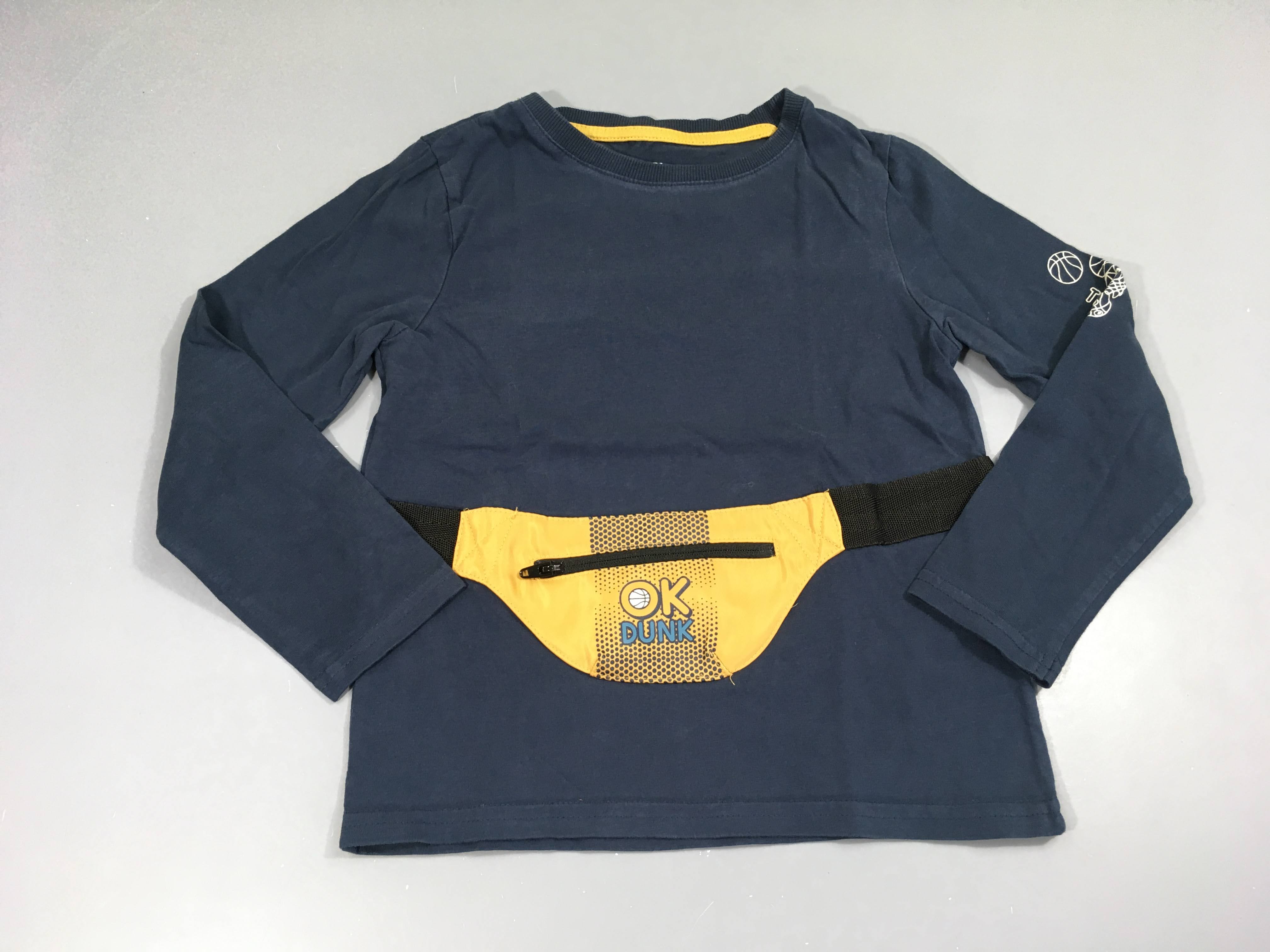 T-shirt m.l bleu foncé babane zippé