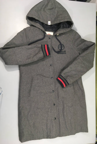 Manteau long gris Franklin & Marshall 80 %Laine, moins cher chez Petit Kiwi