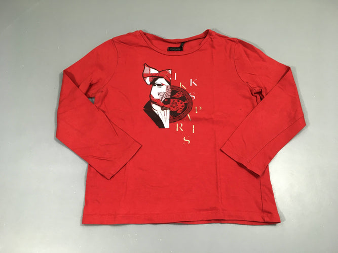 T-shirt m.l rouge chien Paris, moins cher chez Petit Kiwi