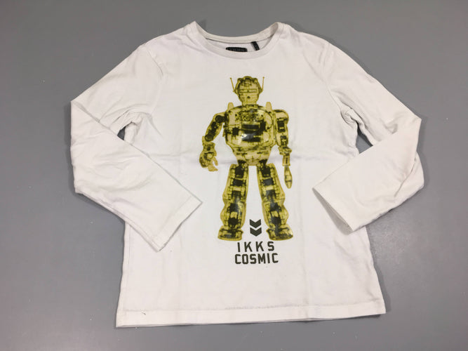 T-shirt m.l blanc Robot, moins cher chez Petit Kiwi