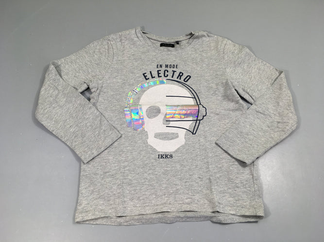 T-shirt m.l grise Electro Tête de mort, moins cher chez Petit Kiwi