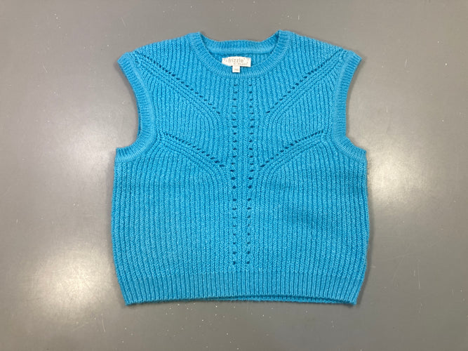 Gilet s.m tricot bleu turquoise, Frizzle, moins cher chez Petit Kiwi