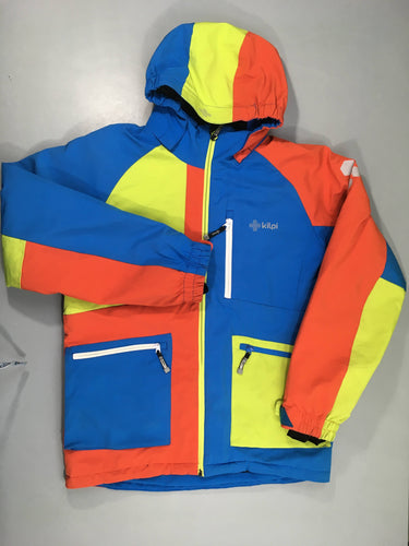 Veste de ski bleu-jaune-orange Kilpi, moins cher chez Petit Kiwi