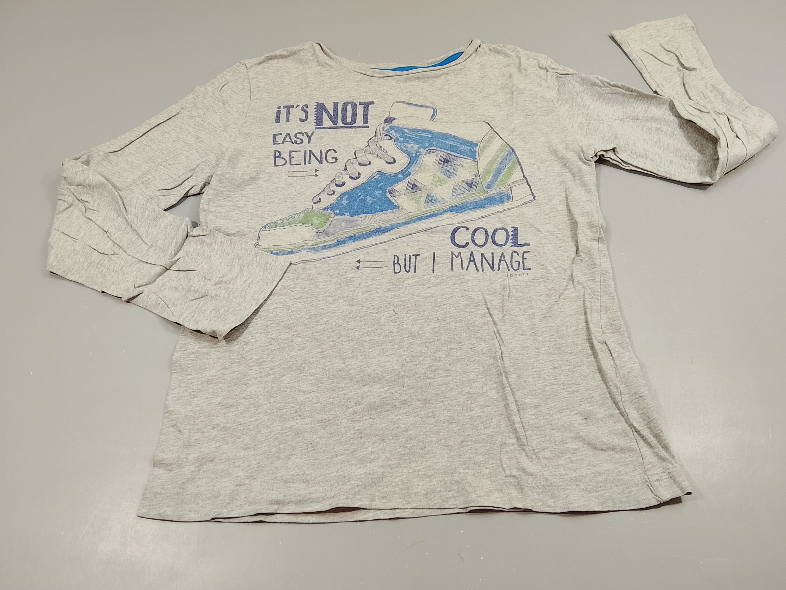 T-shirt m.l gris flammé , basket 