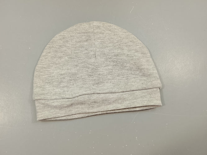 Bonnet molleton gris clair flammé, moins cher chez Petit Kiwi