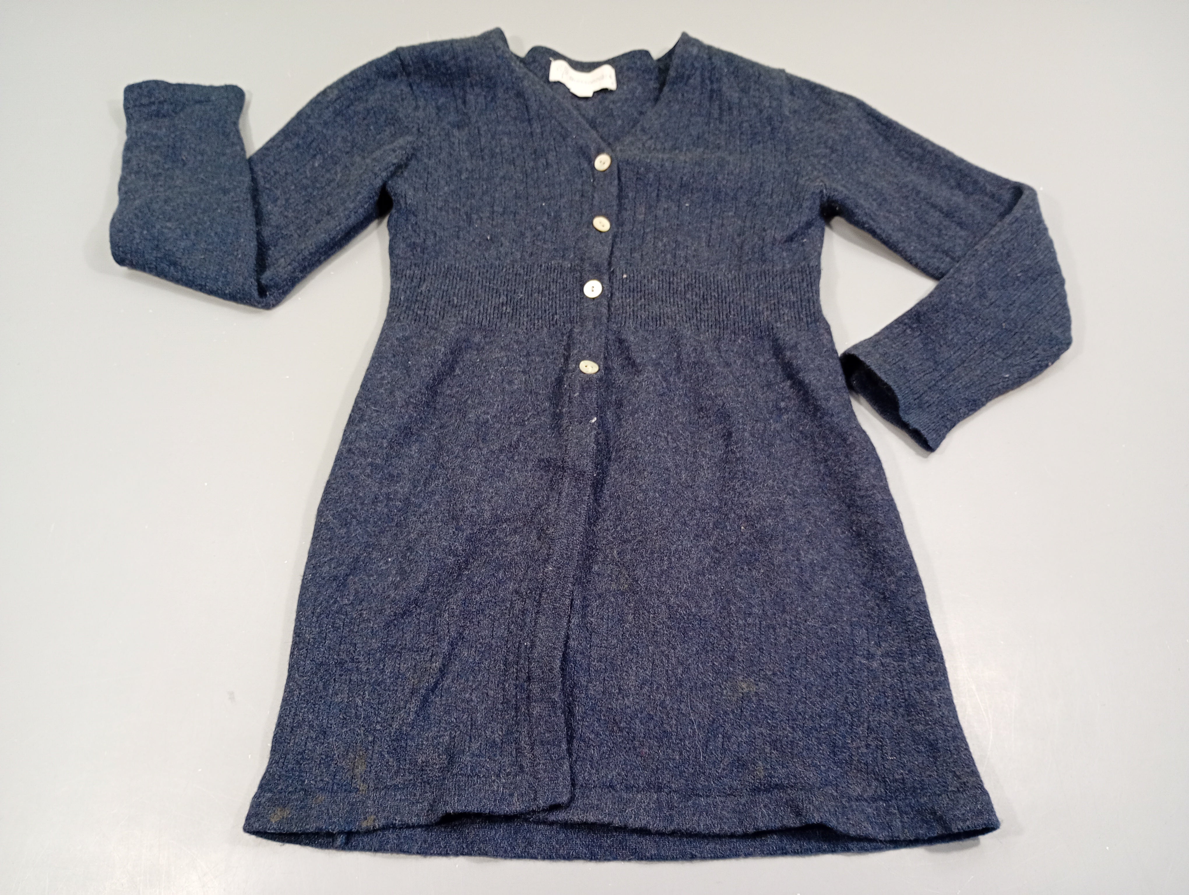 Gilet long bleu marine