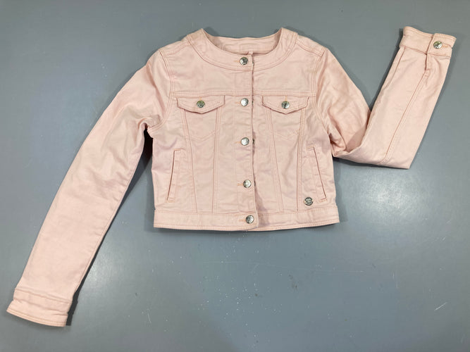 Veste en jean rose clair, moins cher chez Petit Kiwi