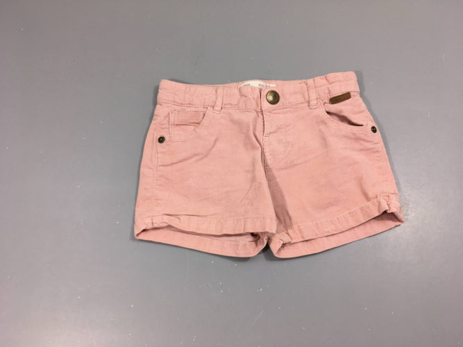 Short velours côtelé rose à revers, moins cher chez Petit Kiwi