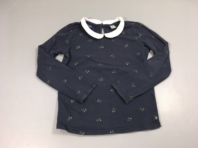 T-shirt m.l bleu marine coeurs, moins cher chez Petit Kiwi