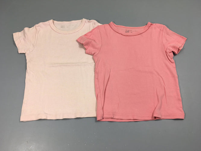 2 chemisettes m.c rose, moins cher chez Petit Kiwi