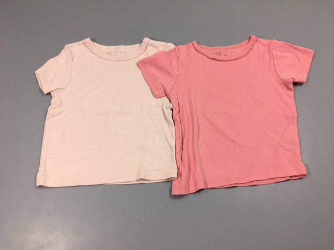 2 chemisettes m.c rose, moins cher chez Petit Kiwi