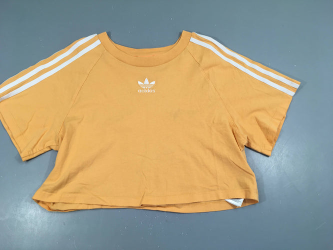 T-shirt m.c cropped over size orange clair Adidas-Tache avant 38, moins cher chez Petit Kiwi