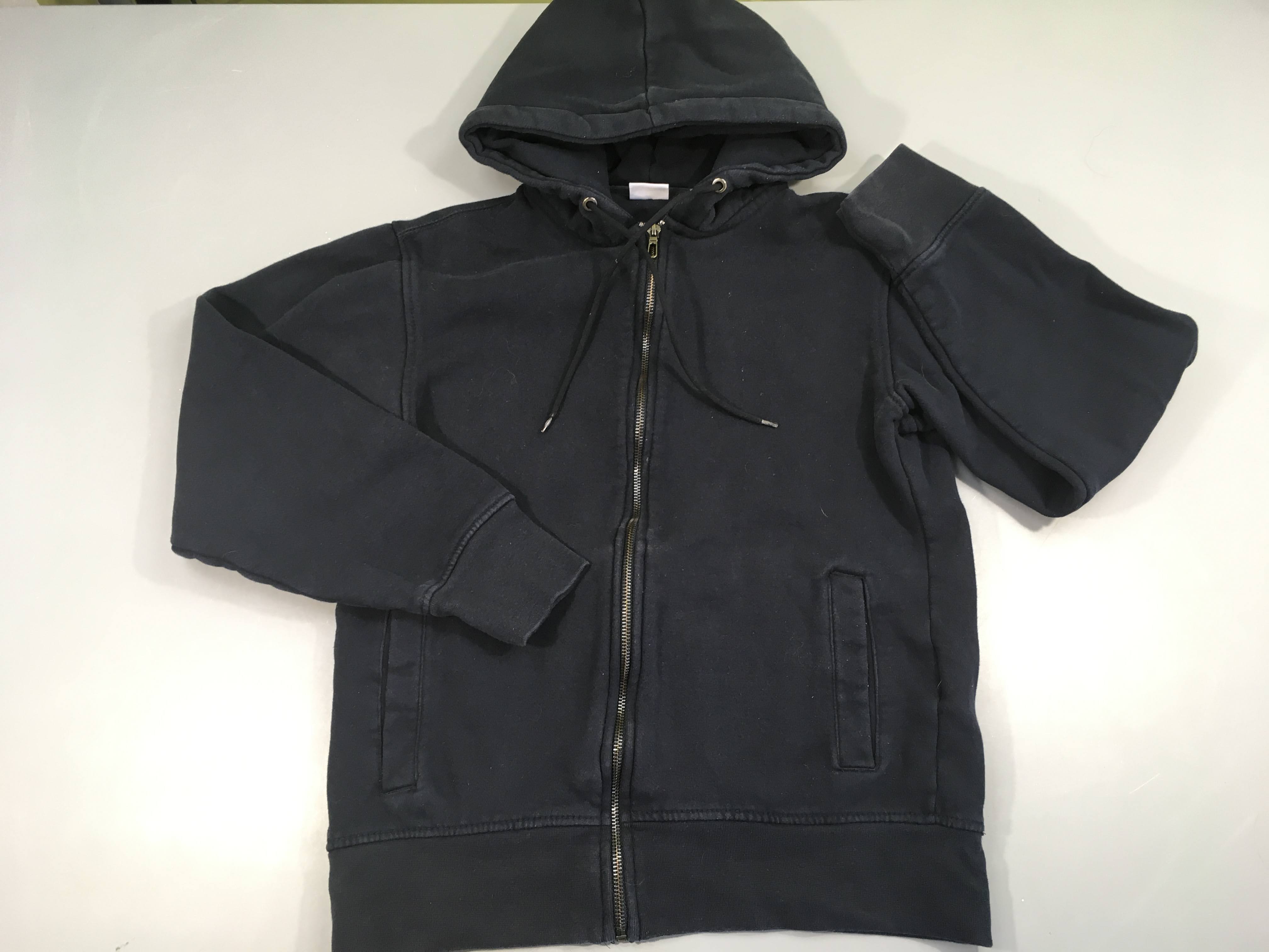 Sweat zippé à capuche bleu foncé Celio