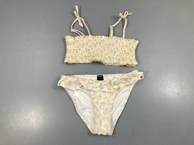 Bikini crème fleuri, moins cher chez Petit Kiwi