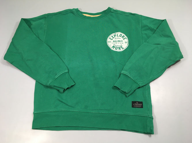 Sweat vert explore, moins cher chez Petit Kiwi