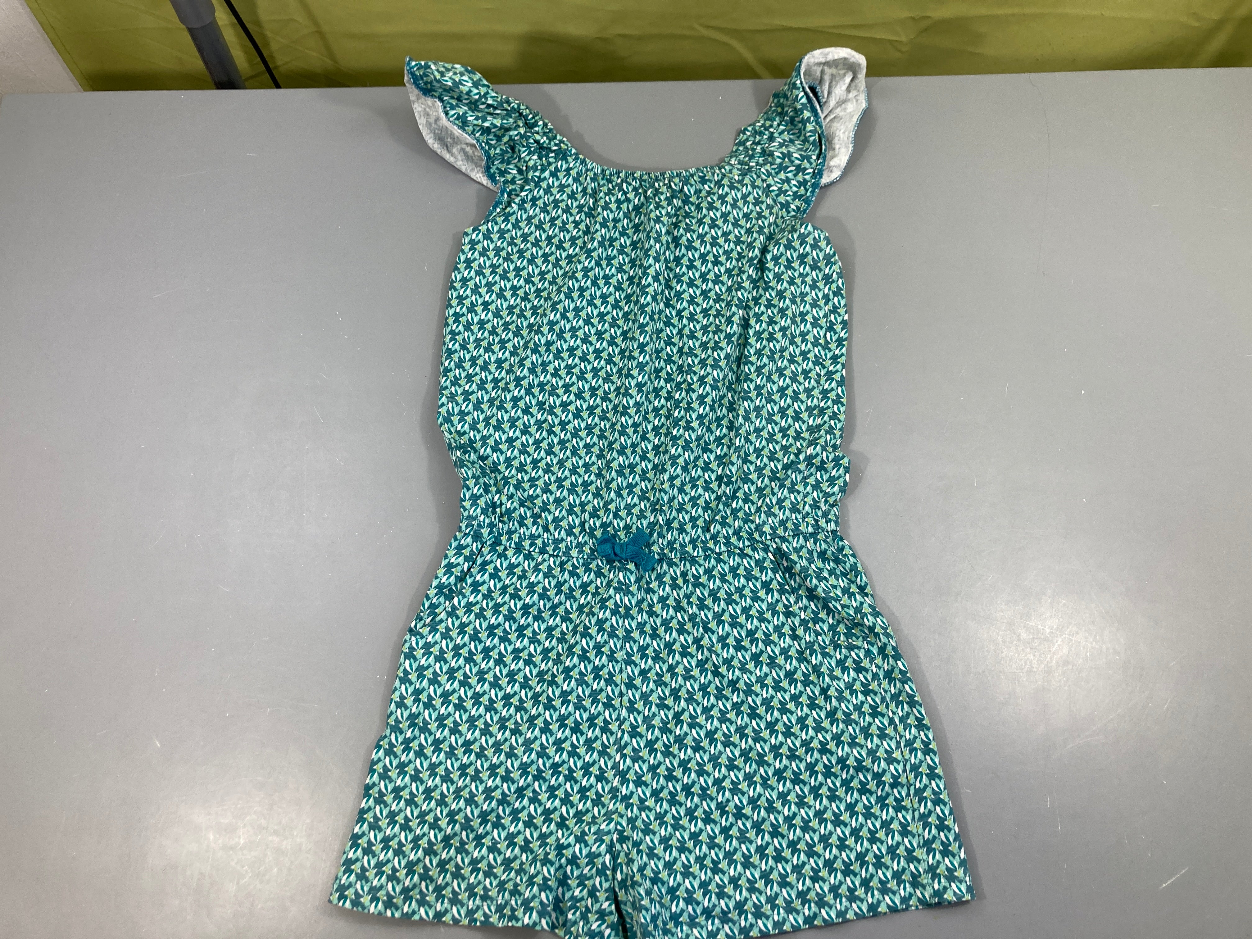 Combishort bleu -vert oiseaux