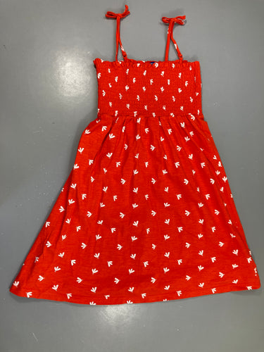 Robe s.m rouge fleurs blanches s.moks, moins cher chez Petit Kiwi