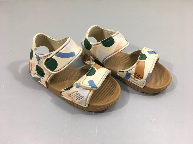 Parfait état Sandales légères Liewood blanc cassé effet taches couleurs, moins cher chez Petit Kiwi