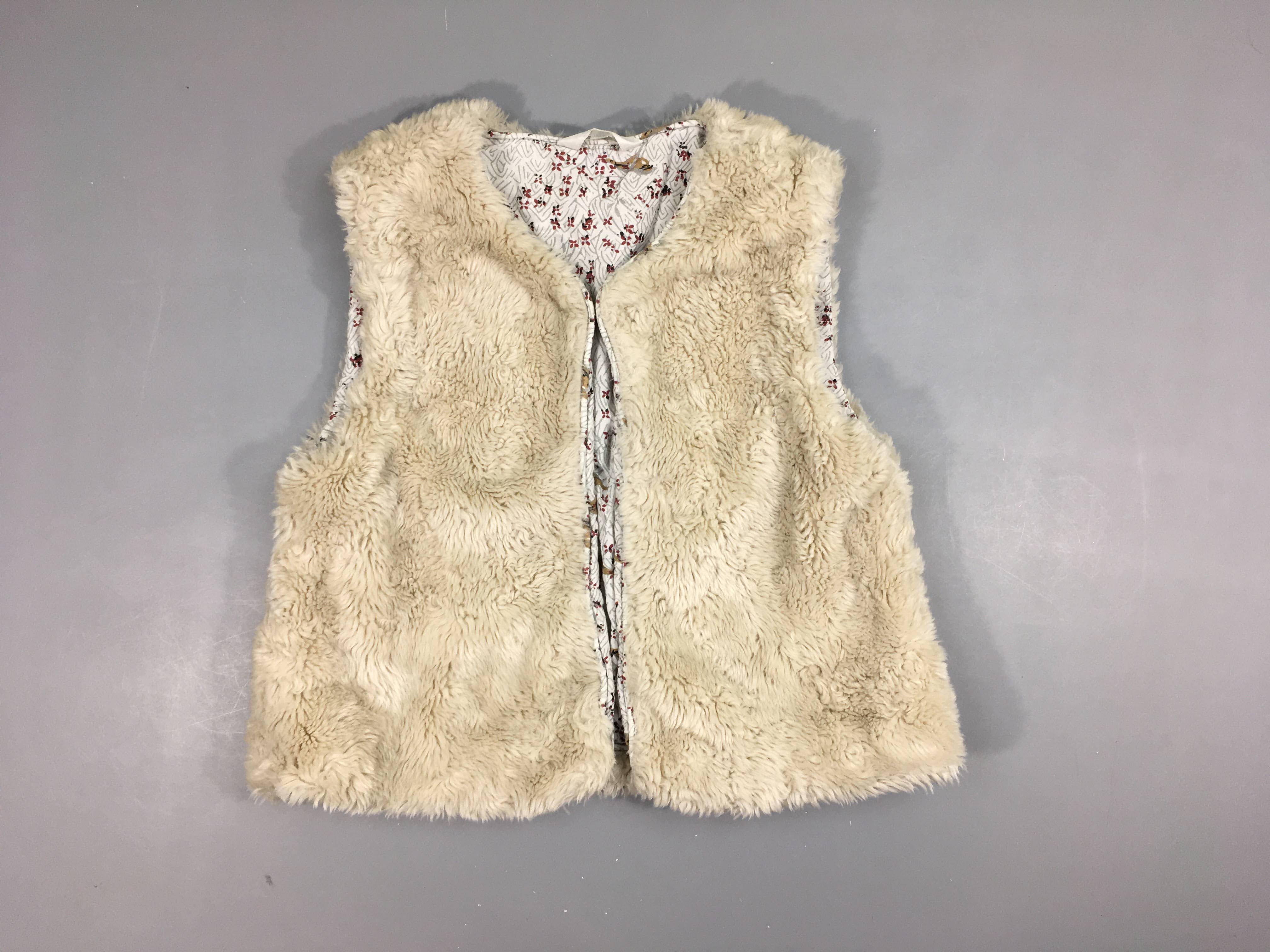 Gilet berger beige peluche
