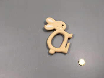 Hochet caoutchouc naturel lapin