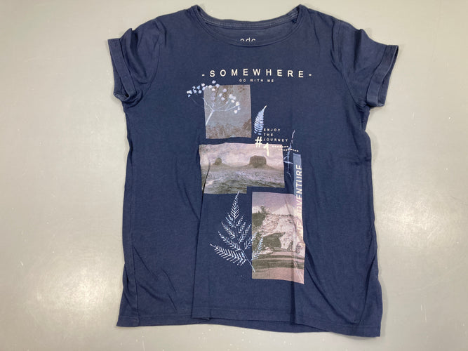 T-shirt m.c bleu Somewhere, moins cher chez Petit Kiwi