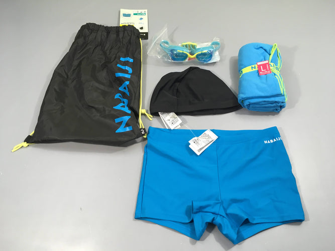 NEUF Kit de natation essuie, bonnet maillot, lunettes, moins cher chez Petit Kiwi