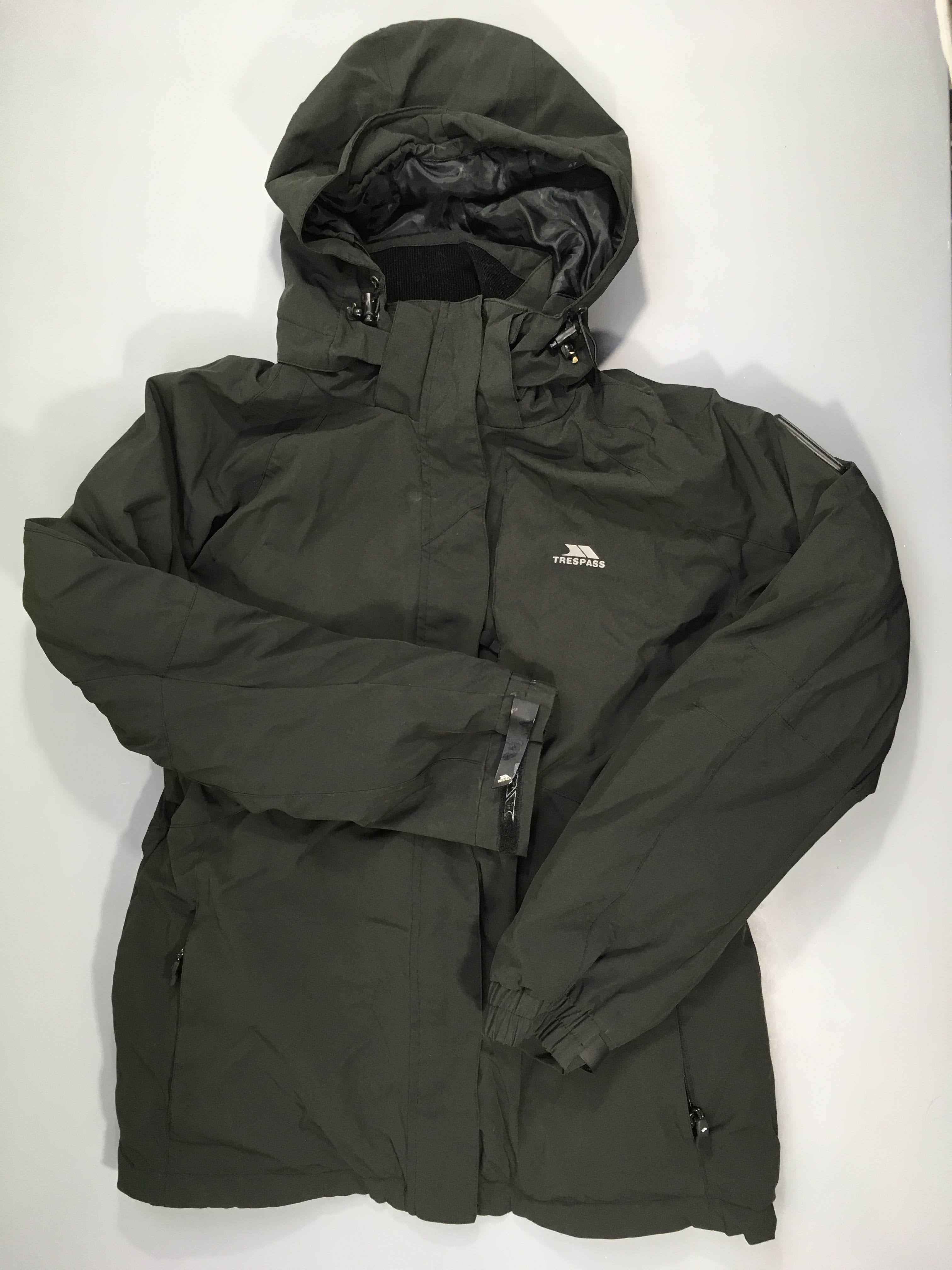 Veste de ski TRESPASS noire capuche amovible, femme