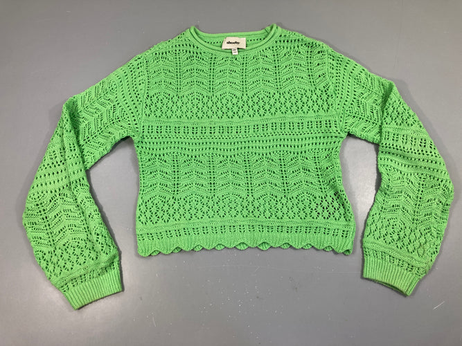 Pull cropped mailles larges vert, moins cher chez Petit Kiwi