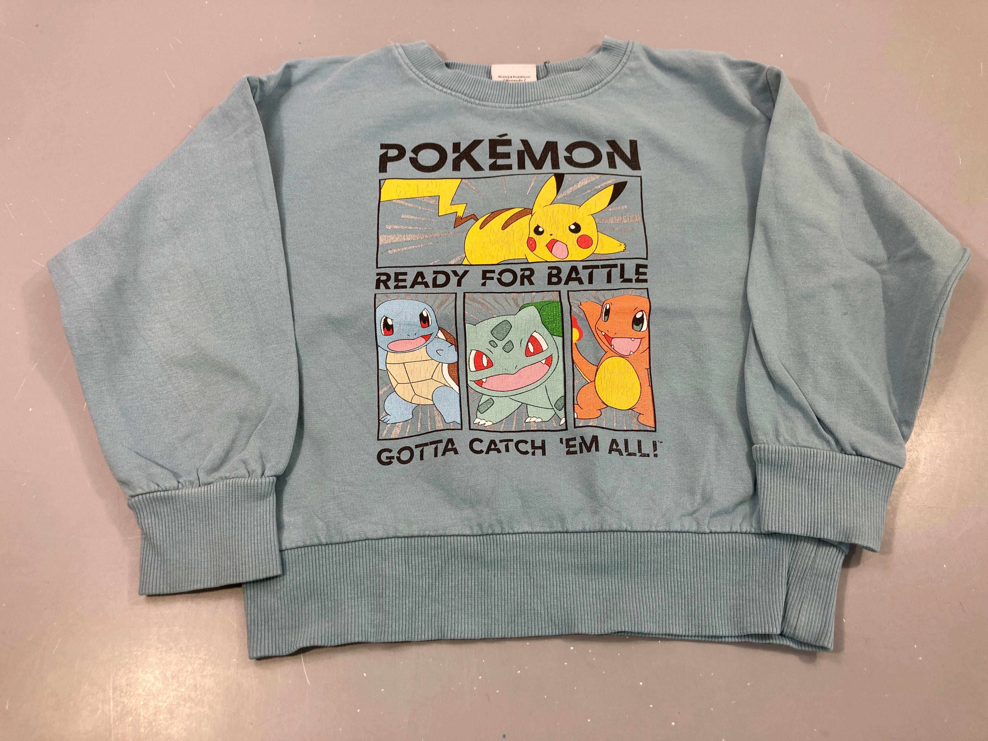 Sweat bleu gris imprimé Pokémon