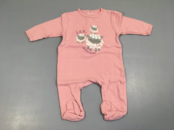 Pyjama jersey rose moutons, bouloché