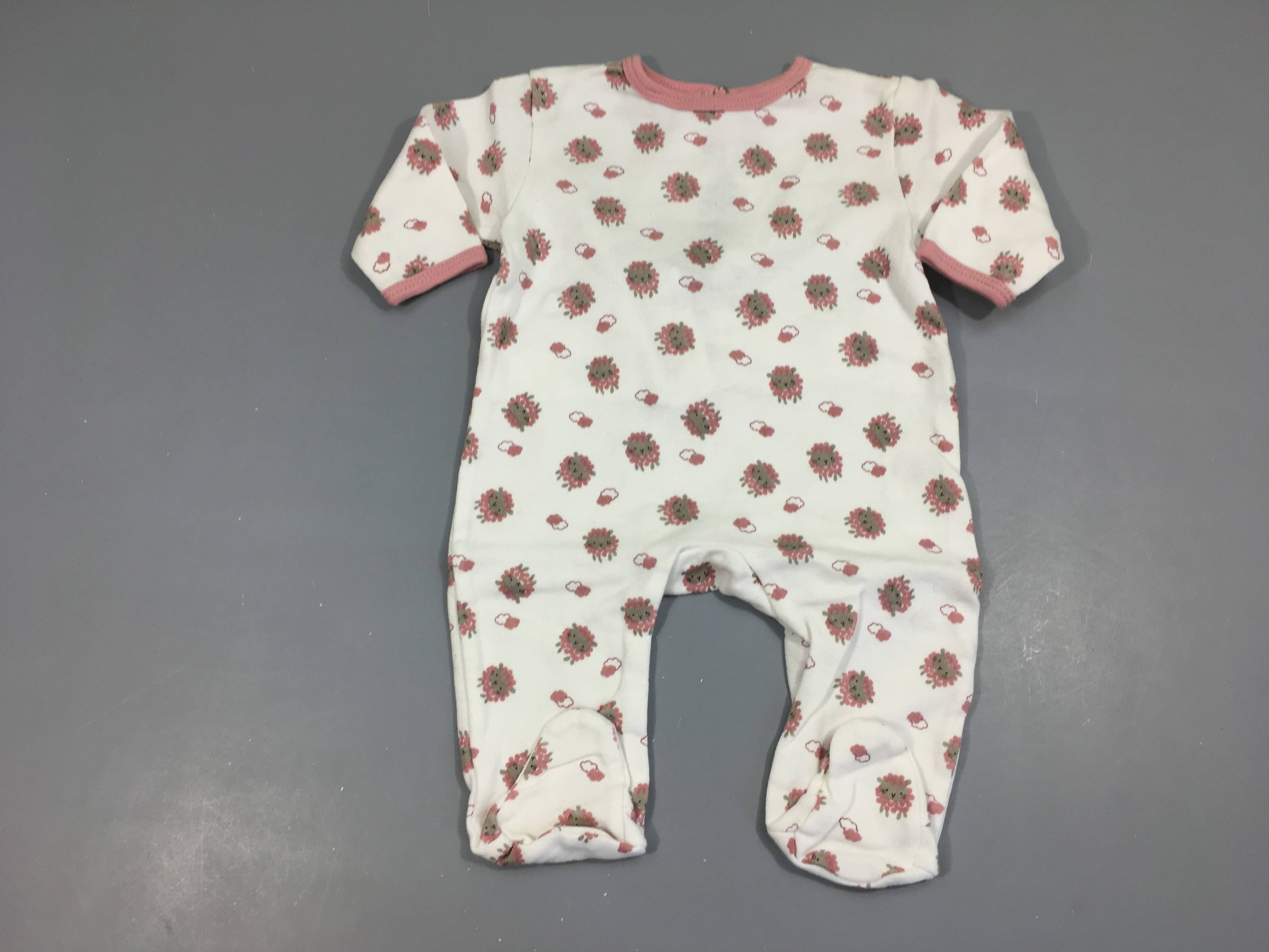 Pyjama jersey blanc moutons