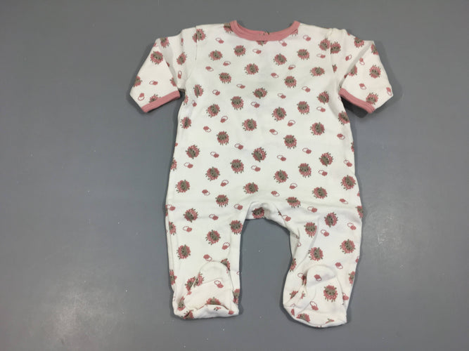 Pyjama jersey blanc moutons, moins cher chez Petit Kiwi