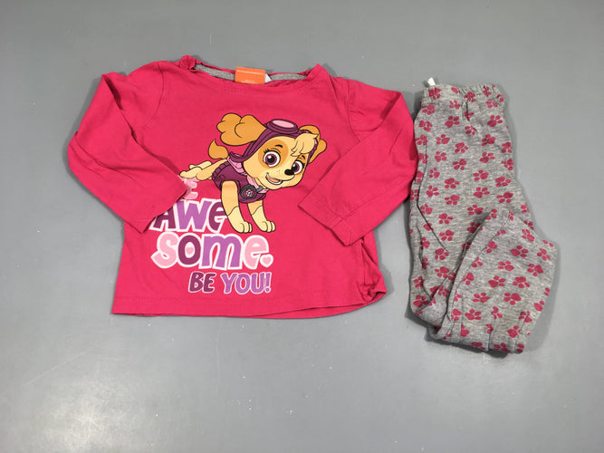 Pyjama 2pcs jersey rose Stella pat' patrouille, moins cher chez Petit Kiwi