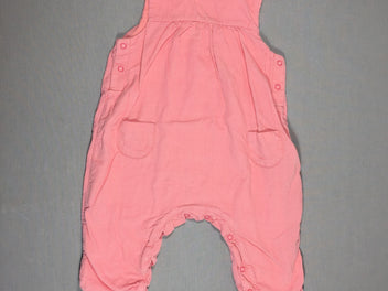 Salopette rose - velours côtelé doublée jersey
