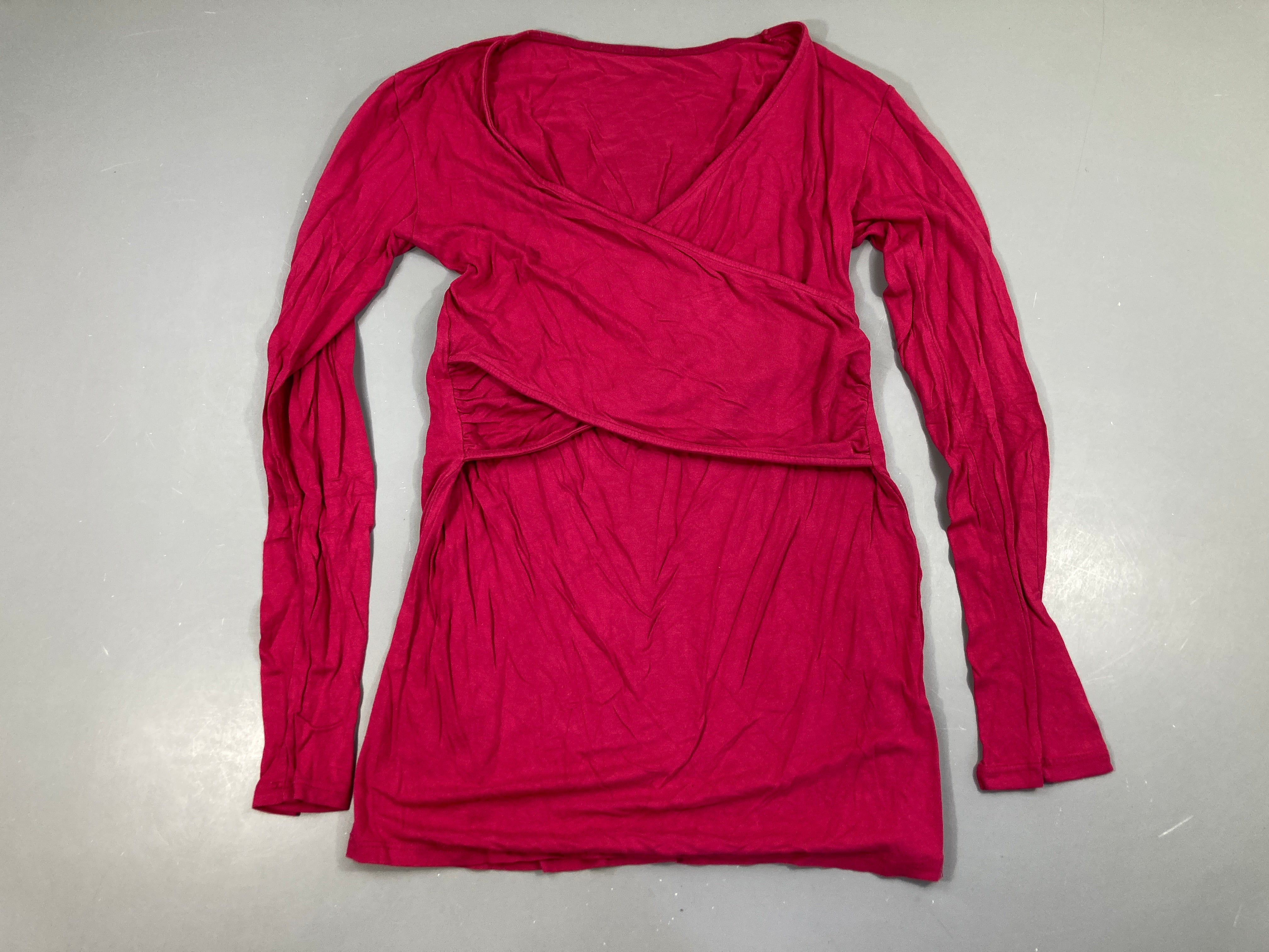 T-shirt m.l de grossesse/allaitement rose